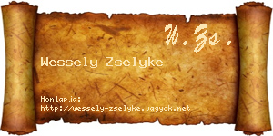 Wessely Zselyke névjegykártya